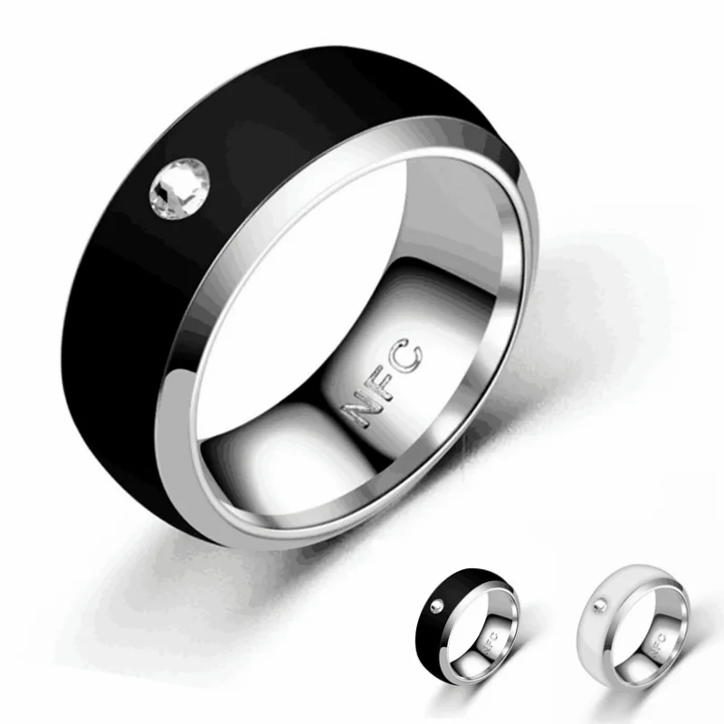 

NFC ring mobile phone smart label access control stainless steel Titanium Magic Smart rings for women men anillos mujer hombre