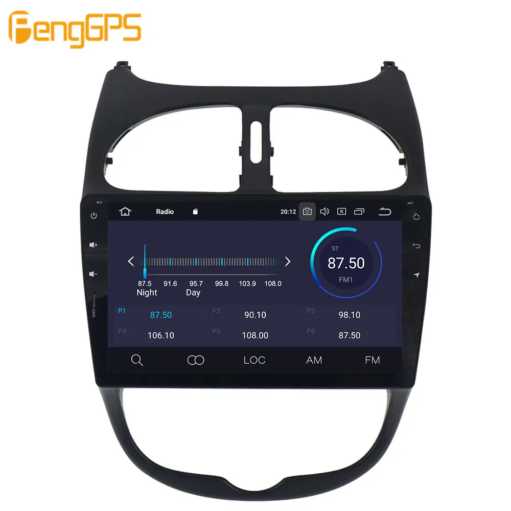 Для Peugeot 206 Android радио мультимедиа PX6 Авторадио 2000 2016 автомобильный аудио плеер GPS