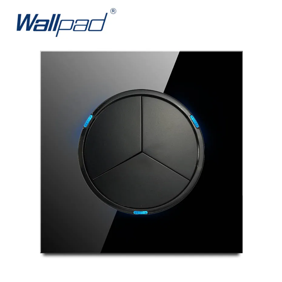 Настенный светильник ключатель Wallpad 3 комплекта 1 выключатель со светодиодным