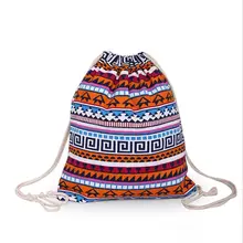1 шт унисекс повседневный комплект карман этнический Ветер Поп холст рюкзак карман