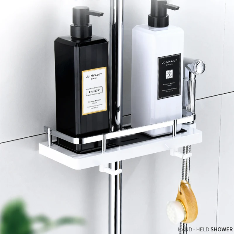 Bathroom Shelf Shower Shelf Bathroom Storage Shelf Shower Rack Shampoo Rack Wall Household Item Bathroom Shower Holder Rack Organizer Bathroom Shelf Shampoo Tray Stand No Drilling Floating Shelf