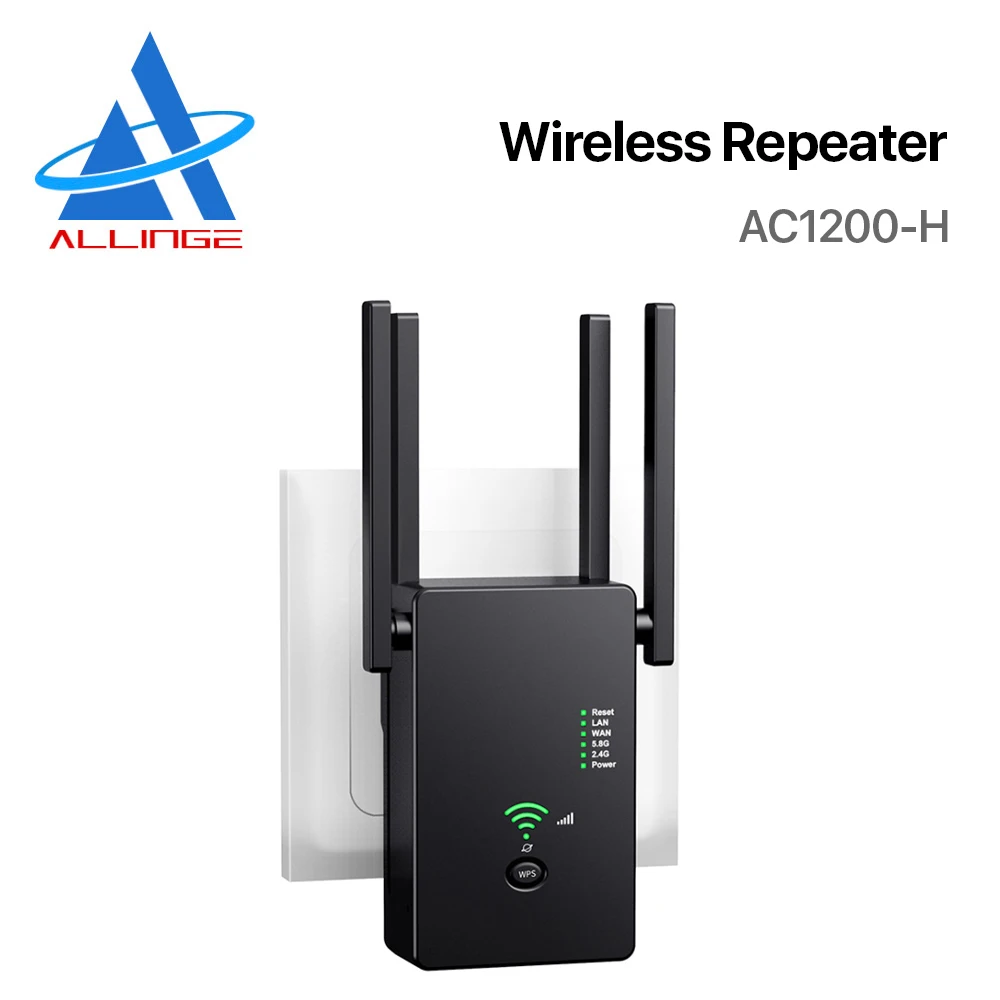 Wi-Fi-повторитель ALLINGE AC1200M 2 4/5 8 ГГц 4 антенны | Мобильные телефоны и аксессуары
