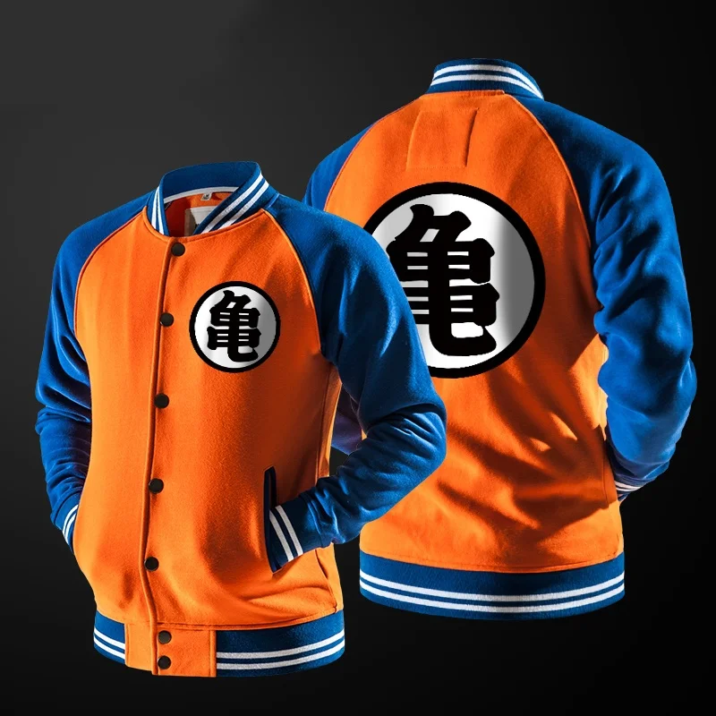 

ZOGAA Anime Dragon Ball Goku Varsity Jacket Autumn Casual Sweatshirt Hoodie Coat Jacket Brand Baseball Jacket