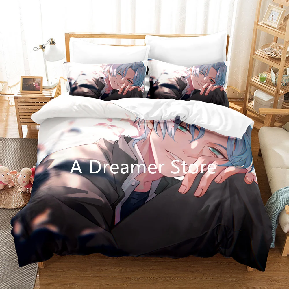 Skateboard Anime Bedding Set SK8 The Infinity Duvet Cover Boys Game Skateboard Printed Bedding Decoration Bedclothes Home