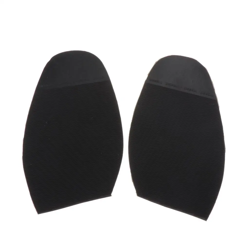 1 Pair Mens Shoe Repair Accessories Black Rubber Shoe Soles Black Heels Pads Grip DIY Parts