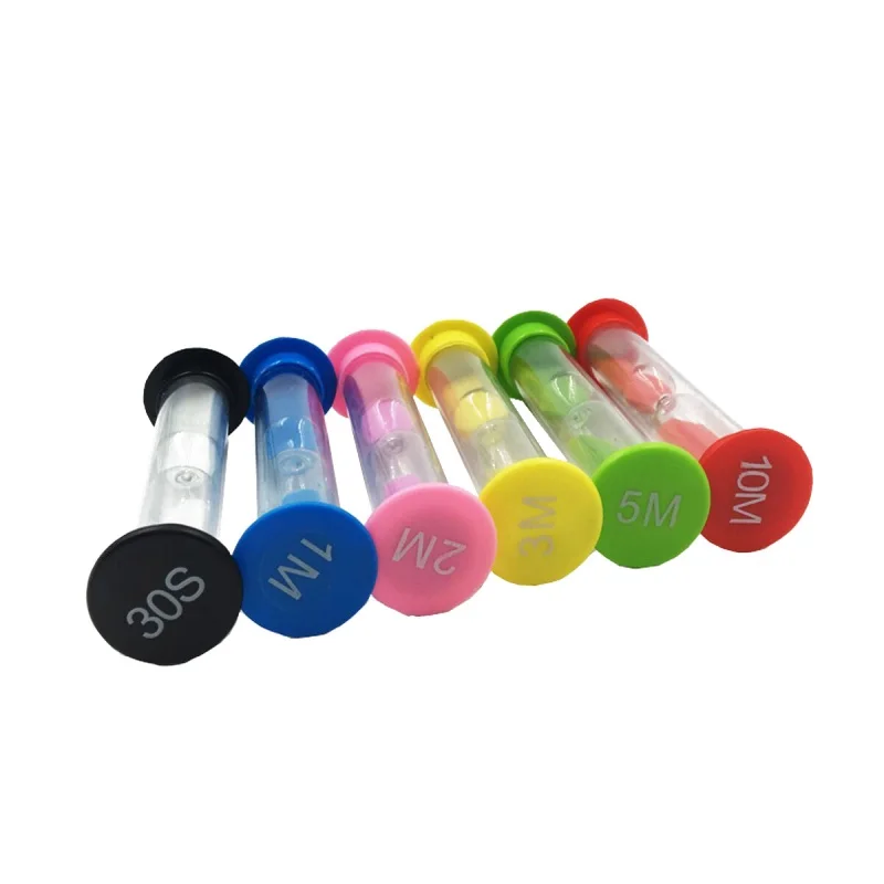 6 Colors 3 Colorful Hourglass Sandglass Sand Clock Timers 0sec / 1min / 2min / 3mins / 5mins / 10mins