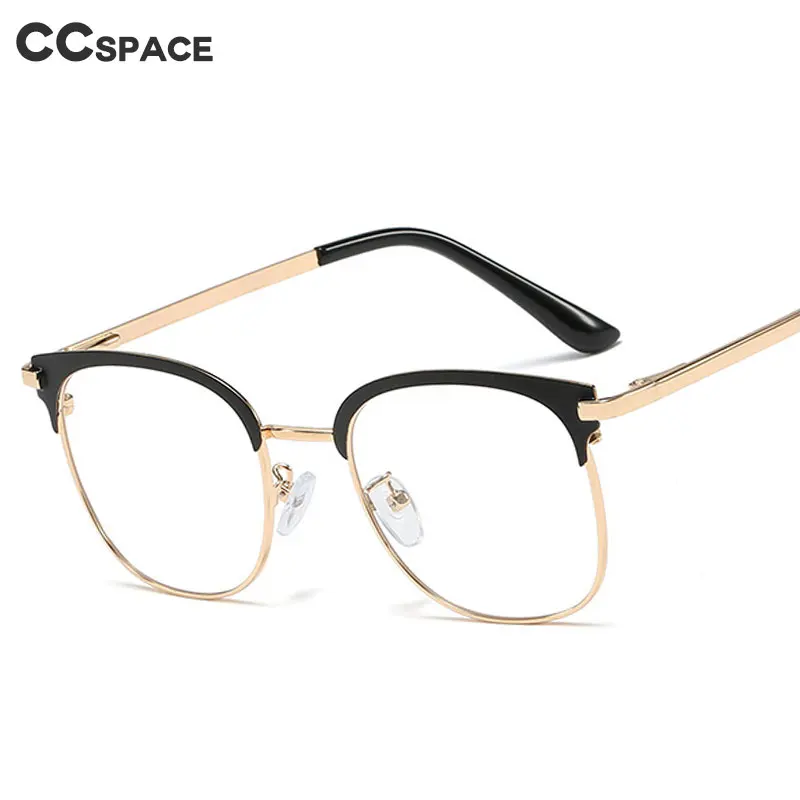 

48076 Plastic Titanium Glasses Frames Cat Eye Spring Leg Men Women Optical Fashion Computer Glasses