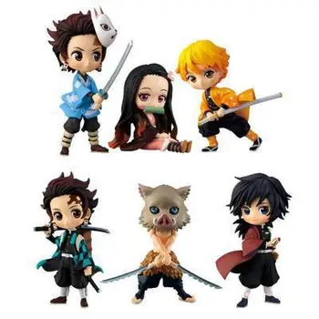 

Tronzo Demon Slayer Kimetsu no Yaiba Q posket Kamado Tanjirou Nezuko Zenitsu Giyuu Inosuke PVC Figure Model Collection Doll Toys