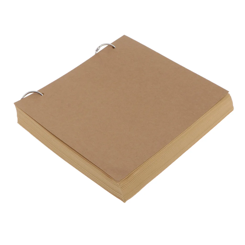 100 Sheets A4 Kraft Cover Sketchbook Drawing Sketching Paper School Stationery