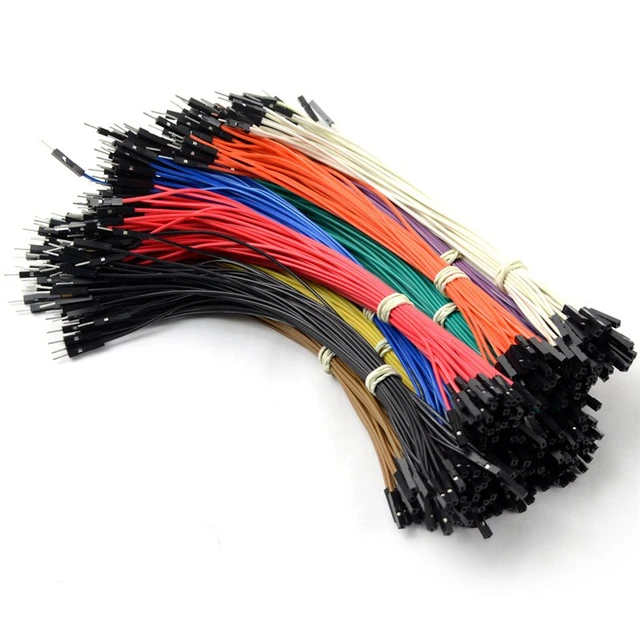 100Pcs Male To Female Red Black 26AWG 20CM Dupont Wire Connector Jumper  Cable