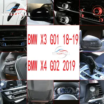 

For BMW X4 X3 G01 G02 18-19 Carbon Fiber Color Car Modified Decorate Ignition Switch Panel Center Control Button Interior Trim