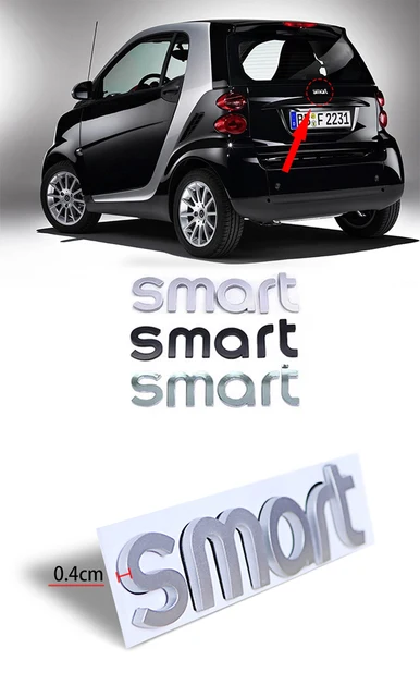 Logo Auto Emblem für Smart 451 453 450, Abzeichen Logo Buchstaben Wort  Emblem Aufkleber, Zeichen Emblem Logo Abzeichen Sticker Abziehbilder