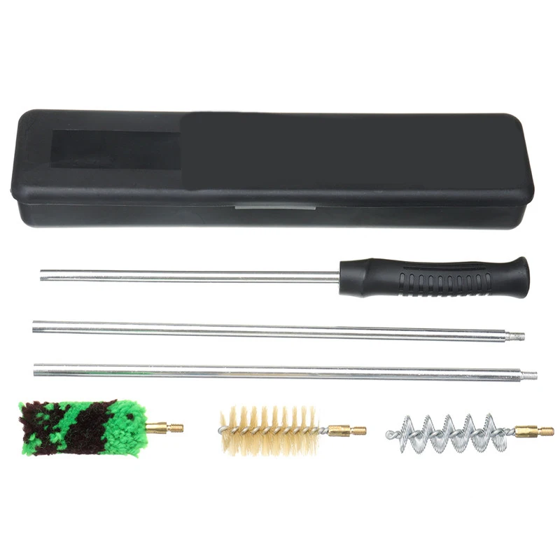 6Pcs Rod Brush Cleaning Aluminum Kit For 12 GA Gauge Gun Rifle Hunting For 12ga 20ga 410 Gun Wire Cleaning Brush Kit Tools