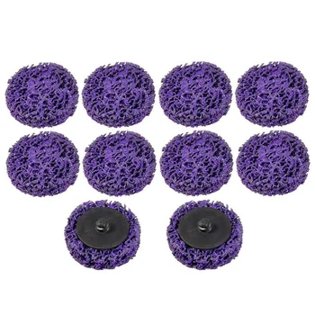 

HOT-10Pcs 2 Inch 50mm Quick Change Easy Strip & Clean Discs Purple for Paint Rust Removal Auto Surface Prep Cleans Welds