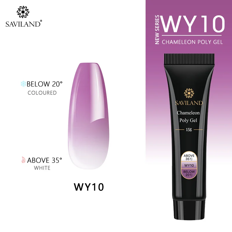 15g WY10 SAVILAND акриловый полигель с изменением температуры быстрое строительство камуфляж акриловый полигель для ногтей быстрое строительство УФ-гель лак - Цвет: 15g WY10