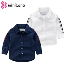 Топы для мальчиков, акция, лидер продаж, рубашки для мальчиков г. Осенние детские высококачественные топы с отложным воротником и длинными рукавами, одежда для мальчиков