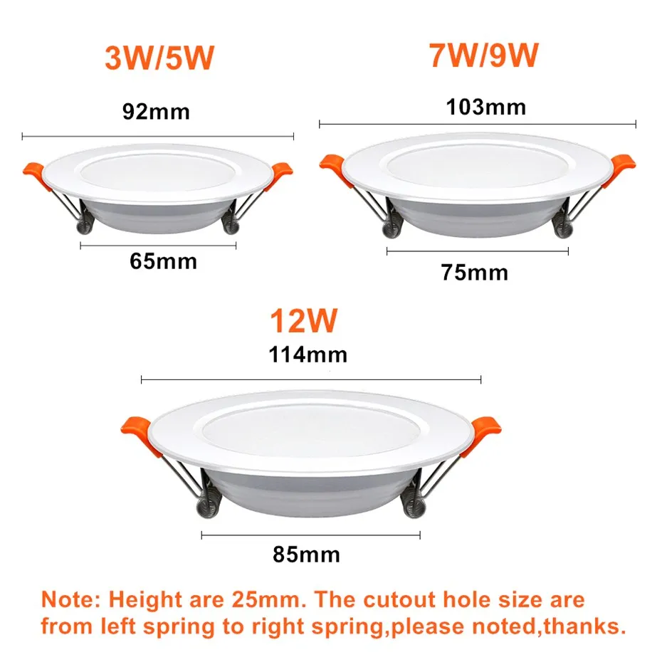 orlight downlight Led Downlight Recessed Ceiling Lamp Ultra Thin High Brightness Led Ceiling Light 3W 5W 7W 12W Embedded Lighting AC220V For Foyer led downlights