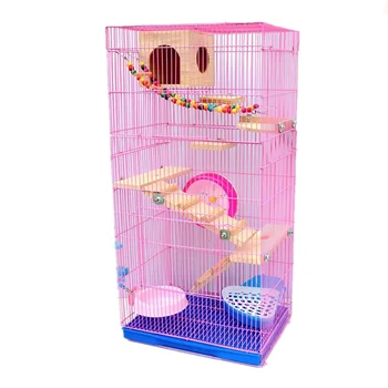 

Three-story Demon King Squirrel Honey Bag Blossom Guinea Rat Villa Big Hamster Dragon Cat Standard Golden Flower Cage