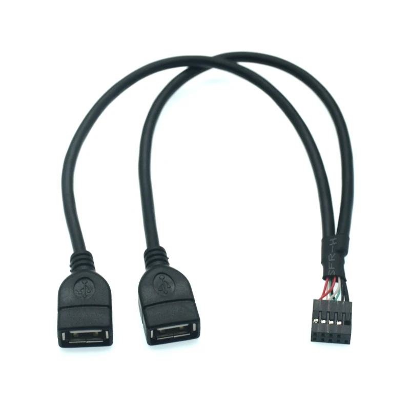 Efficient USB Expansion: Motherboard 9Pin 2.54mm Female Header to Dual USB 2.0 Female Adapter Cable - 30cm/50cm Extension for Seamless Connectivity. Description Image.This Product Can Be Found With The Tag Names 10 pin motherboard female header dual usb 20 adapter cable, Usb 30 female motherboard 20pin header cable