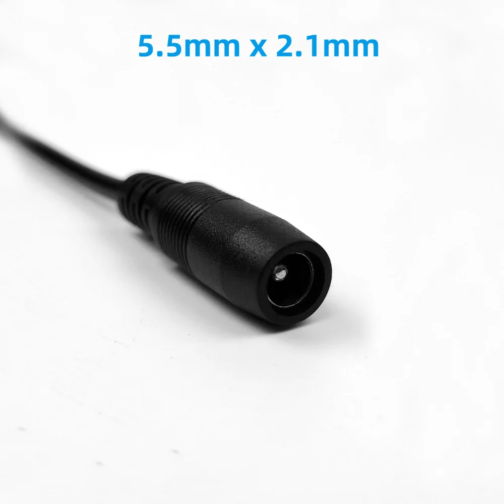 9V Power Cable 90 Degree Right Angle DC Power Supply Converter Cable Extension Cord for Guitar Pedal 5.5mm x 2.1mm to 1/8