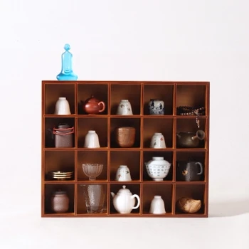 

Japanese new Chinese style different solid wood rich ancient frame hanging contracted cupholders kung fu decorative trellis