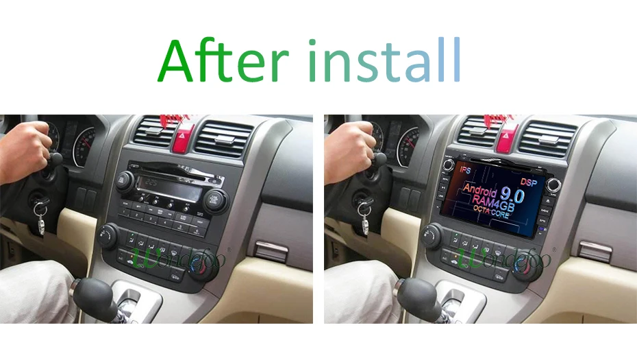 Best Android 9.0 DSP IPS 4G 64G ROM 2 DIN CAR DVD PLAYER For CRV CR-V 2008 GPS Multimedia Radio Navigation Stereo wifi AV Output PC 5