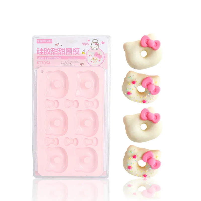 Skup HELLO KITTY non stick cartoon donut ciasto silikonowe formy foremki na słodycze