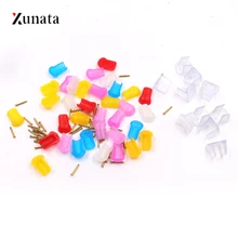 100 шт./лот светодиодный неоновый свет знак Торцевая Крышка для 6x12 мм 7*12 мм 8x16 мм зажим провода с 2 шпильками для DC5V DC12V DC24V AC220V неоновый