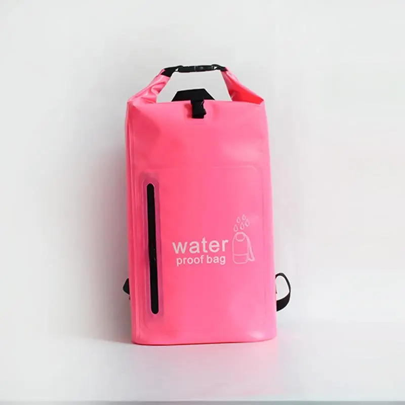

20L Side Edge Zipper Backpack Customizable Drifting Pack Beach Bag PVC Casual Outdoor Bucket Bag