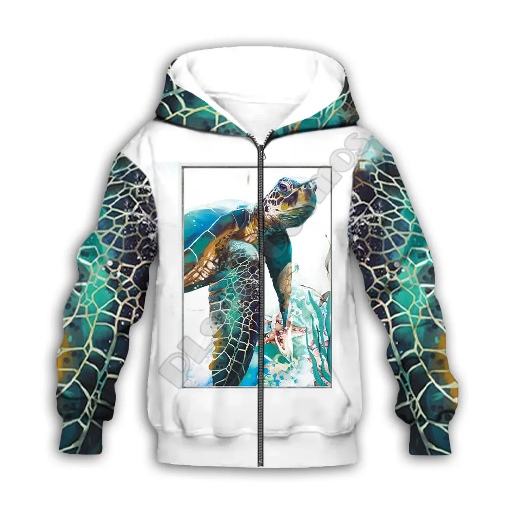 

Sea turtle 3d printed Hoodies family suit tshirt zipper Pullover Kids Suit Sweatshirt Tracksuit/Shorts 05