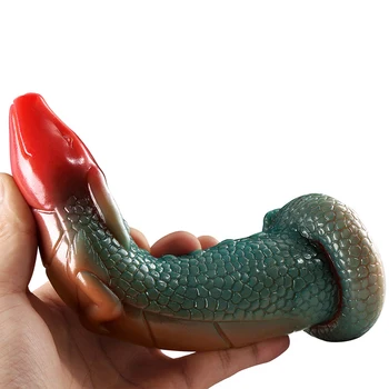 Monster Shape Penis Colorful Dildo Liquid Silicone G Spot Penis Strong Suction Cup Sex Toy For Women And Adult Female Masturbate 2