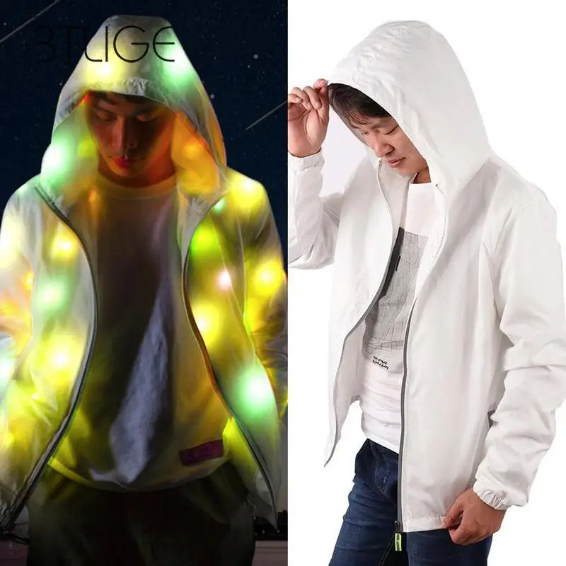 

Creative Halloween Waterproof Colorful LED Luminous Costume Clothes For Dancing LED Lighting Coat Clothes For Event Party