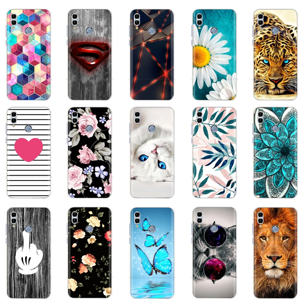 for Huawei Honor 10 lite Silicone Soft TPU Cover case huawei Honor10 Lite Clear soft tpu flower cover | Мобильные телефоны и