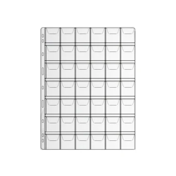 

Transparent Album Inner Page 42 Grid Storage Box For Banknote Bill Holder Coins