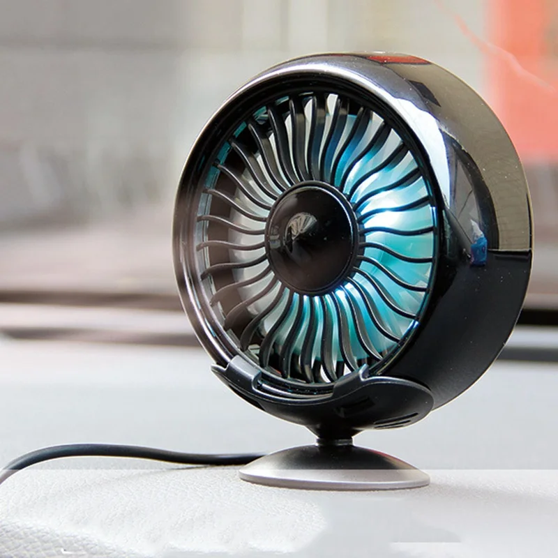 

New Car Auto Cooling Air Fan Air Fan Electric 360 Degree Rotatable For Summer Breathing Low Noise Kits