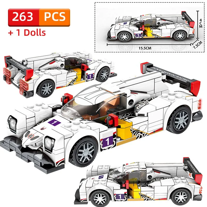 

New City Pull Back Racing Car MOC Building Blocks Creator Technic DC Super Vehicle Model Bricks Educational Toys For Children