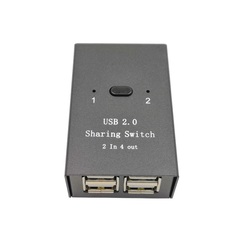 USB 2,0 переключатель Ручной сепаратор кнопки 2 в 4 компьютерная мышь клавиатура U диск принтер обмен оборудование ручной кнопочный переключатель