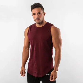 

Summer Men Clothing Tank Tops Singlets Sleeveless Fitness Men Vest Casual Bodybuilding Vest New