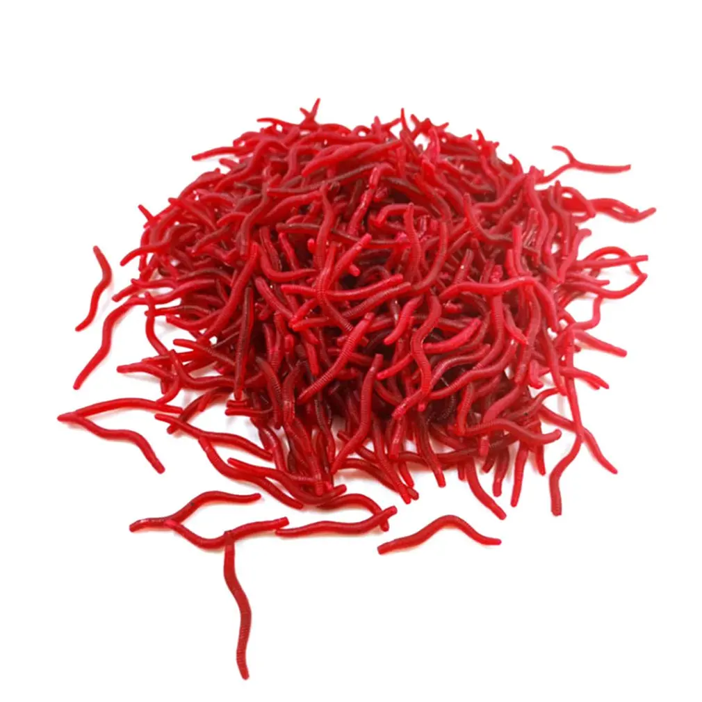 

Fishy Red Worm Earthworm 4Cm 0.25G Fake Earthworm Soft Bait Luminous Soft Insect Bait Fake Bait Bionic Bait