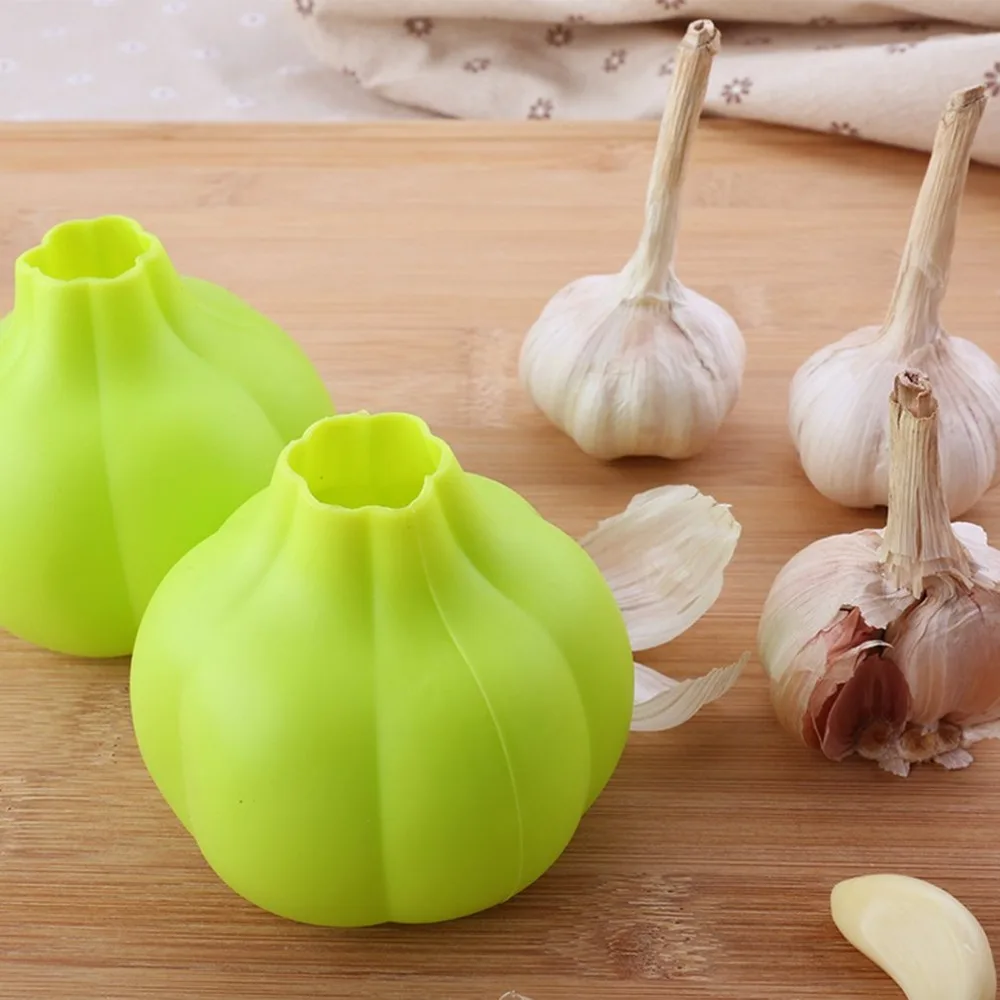 New Silicone Garlic Press Garlic Crusher Kitchen Accessories Presses Soft Peeled Garlic Stripping Tool Food Grade Kitchen Tools