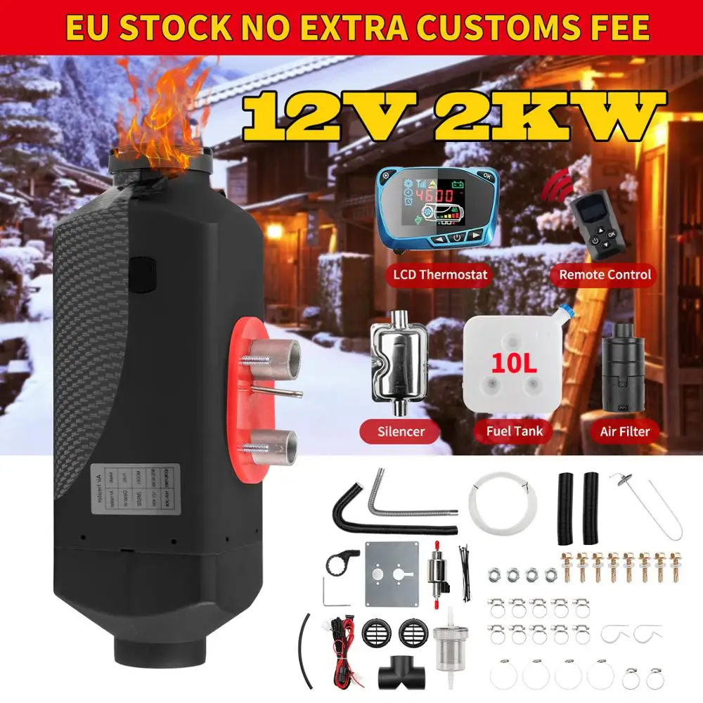 Car Heater 2KW 12V Air Diesels Parking With New Remote Control LCD Monitor for RV Motorhome Trucks Boats Trailer | Автомобили и