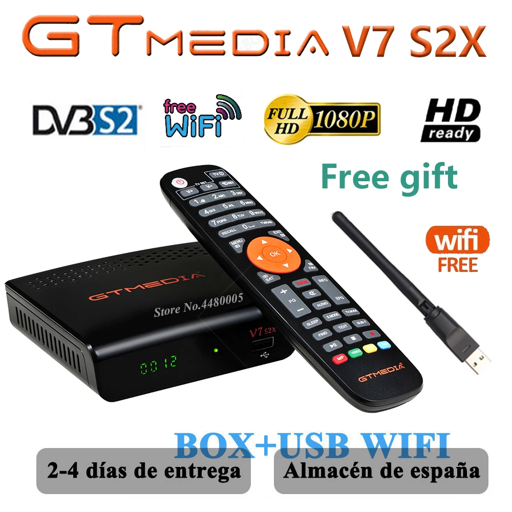 FTA DVB-S2-цифра спутниковый телевизионный ресивер Gtmedia V7 S2X 1080P с USB WI-FI бесплатное