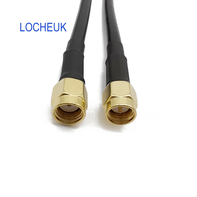 

SMA Male Plug to RP-SMA Male Plug RF Coaxial Adapter Low-loss 0-3Ghz RG58 Pigtail Wireless WIFI Cable Antenna Extension Wire