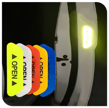 

car auto Door OPEN Reflective Tape Warning Notice Sticker for Honda Pilot Insight HR-V CR-V Odyssey Jazz Fit Sports Ridgeline