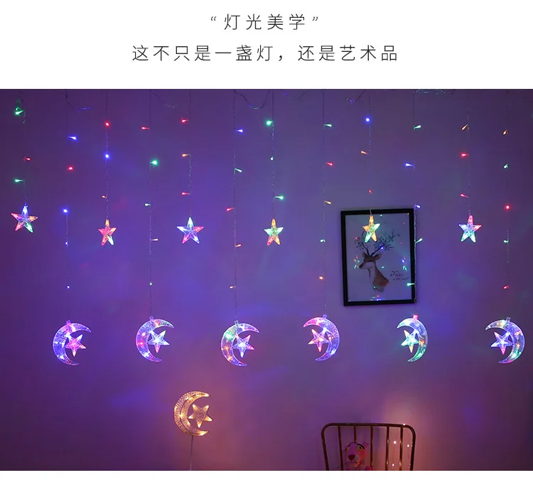 2,5 м светодиодные лампочки звездочки, mooncurtain светильник Led с медным проводом, батареей строка светильник s для свадьбы лес Рождественского стола дома вечерние украшения