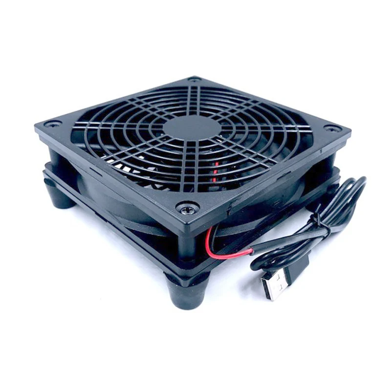 DIY Router PC Cooler TV Box Wireless Cooling fan Silent Quiet DC 5V USB power 120x120x25mm 12CM and Screws Protective net | Компьютеры и