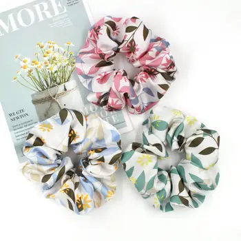 

Free shipping fashion lovely women scrunchies print girl's hair bands Ponytail Holder Hair accessories