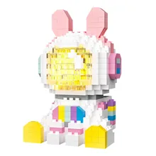 

particles assembled building blocks children's educational toys compatible with Lego luminous building block assembled astronaut