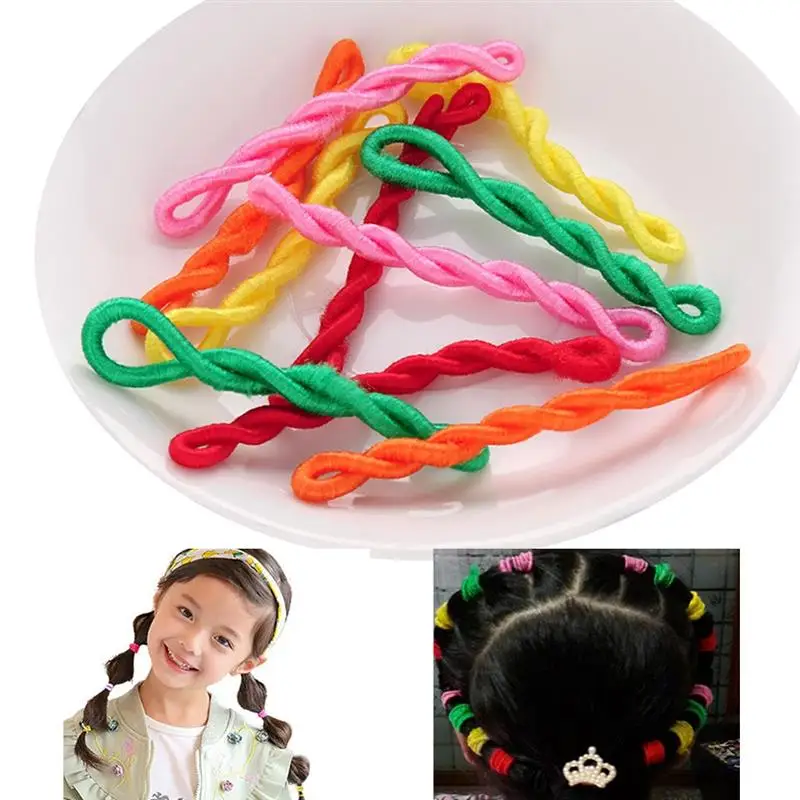 

100Pcs/Set Ponytail Holders Fashion Seamless Hair Ties Hair Elastics Hair Ropes For Kids Women Girls Hair Accessories