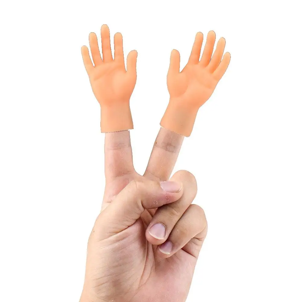 2Pcs Funny Simulation Left Right Mini Hands Finger Fun Sleeve Toy Puppets L9C4 